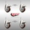 Service Caster 4 Inch 316SS Maroon Polyurethane Wheel Swivel 1/2 Inch Stem Caster Set Lock Brake SS316TSTTL20S414-PPUB-MRN-121315-4 - alternate 5